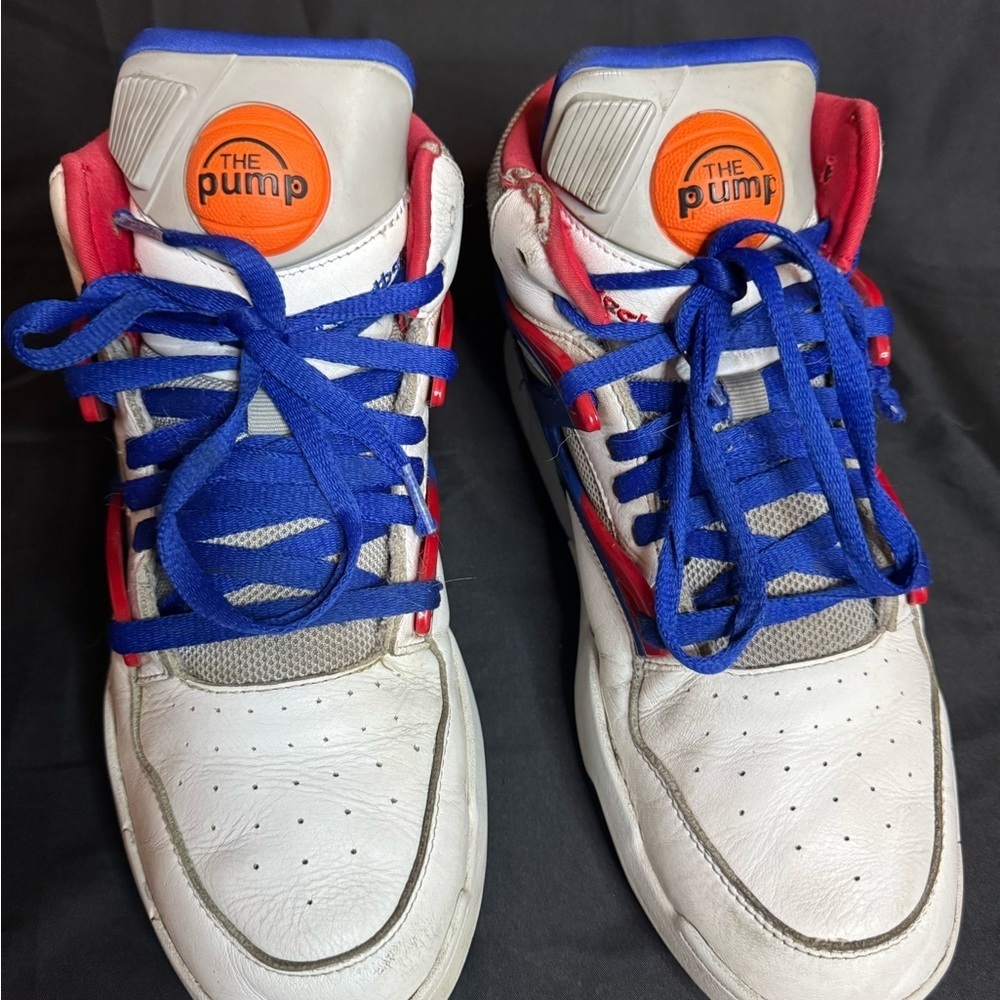 Reebok Kids Sneakers in White, Blue, and Red - Picture 12 of 14